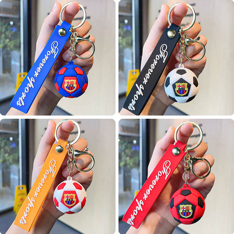 Football Keychain Barcelona Football Idol Pendant Commemorative Pendant