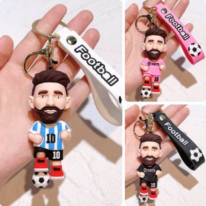 Football Keychain MESSI Football Idol Pendant Argentina Commemorative Pendant Inter Miami