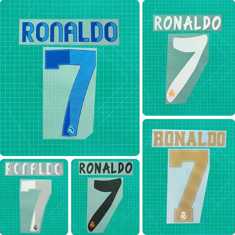 Retro Football Idol Numbers Real Madrid RONALDO 7 Football Jersey Number Team numbers and names