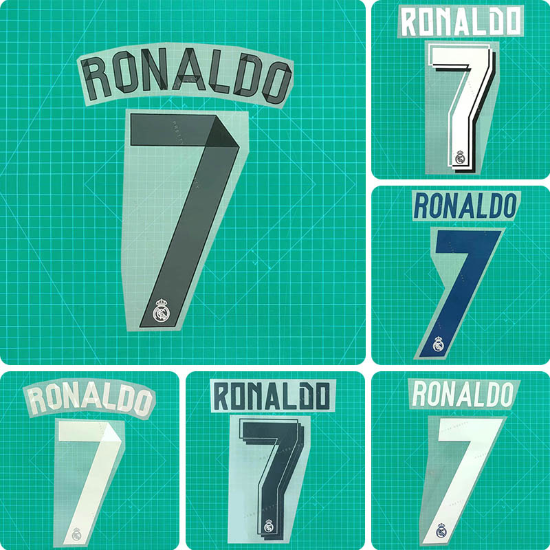 Retro Football Idol Numbers Real Madrid RONALDO Football Jersey Number Team numbers and names
