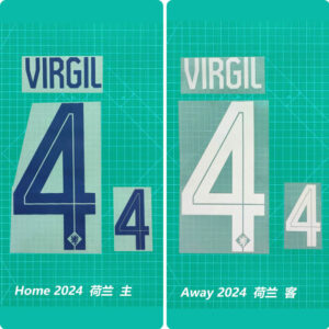 Football Idol Numbers 2024 Holanda Home VIRGIL Football Jersey Number