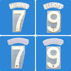 Football Idol Numbers 2025 Aston Villa Home McGINN Football Jersey Number ELLIOTT