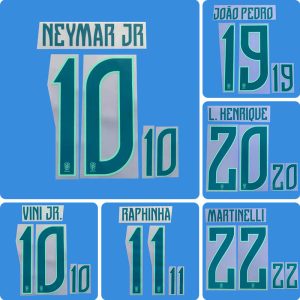 Football Idol Numbers 2026 Brazil Home NEYMAR JR Football Jersey Number RAPHINHA