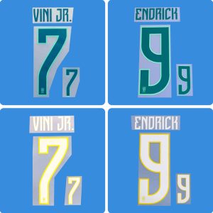 Football Idol Numbers 2026 Brazil Home VINI JR. Football Jersey Number ENDRICK