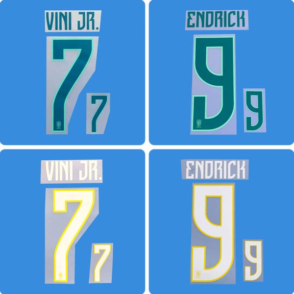 Football Idol Numbers 2026 Brazil Home VINI JR. Football Jersey Number ...
