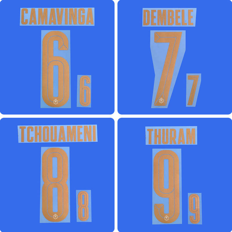 Football Idol Numbers 2026 France Away CAMAVINGA Football Jersey Number THURAM Team numbers and names TCHOUAMENI