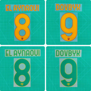 Football Idol Numbers 25-26 AS Roma Home EL AYNAOUI Football Jersey Number DOVBYK