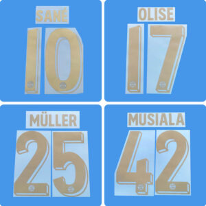 Football Idol Numbers 25-26 Bayern Special Edition Football Jersey Number SANE Team numbers and names MULLER