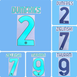 Football Idol Numbers 25-26 Inter Milan Home ZIELINSKI Football Jersey Number THURAM Team numbers and names