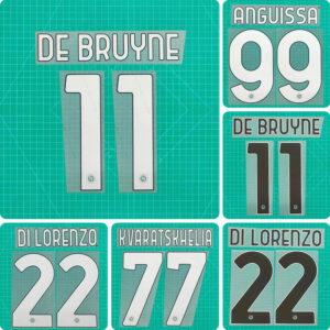 Football Idol Numbers 25-26 Napoli Home DE BRUYNE Football Jersey Number DI LORENZO Team numbers and names ANGUISSA