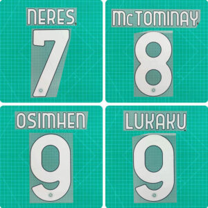 Football Idol Numbers 25-26 Napoli Home NERES Football Jersey Number LUKAKU Team numbers and names Mc TOMINAY