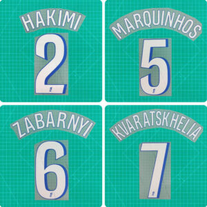 Football Idol Numbers 25-26 PSG Paris Away HAKIMI Football Jersey Number ZABARNYI Team numbers and names KVARATSKHELIA