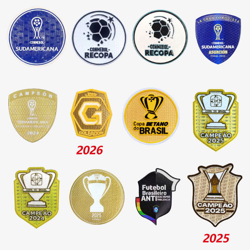 Corinthians Football Patch Flamengo 2025 Conmebol Patch Palmeiras Team Honor Badge