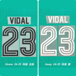 Football Idol Numbers 2024-25 Colo Colo Home VIDAL Football Jersey Number