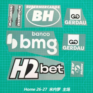 Jersey Adhesive Patch Paper 2026-27 Atletico Mineiro Home Team Sponsor Stickers All