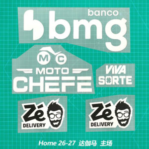 Jersey Adhesive Patch Paper 2026-27 Vasco da Gama Home Team Sponsor Stickers All