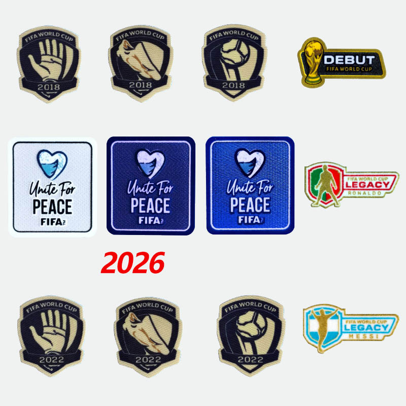 Argentina Messi Football Patch Germany 2026 FIFA World Cup Germany Champion Badge France Team Honor Badge Portugal CR7