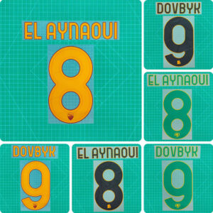 Football Idol Numbers 2025-26 AS Roma Home EL AYNAOUI Football Jersey Number DOVBYK Team numbers and names
