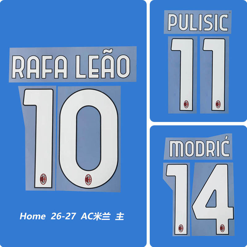 Football Idol Numbers 2026-27 AC Milan Home RAFA LEAO Football Jersey Number MODRIC Team numbers and names