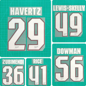 Football Idol Numbers 2026-27 Arsenal Home HAVERTZ Football Jersey Number DOWMAN Team numbers and names ZUBIMENDI