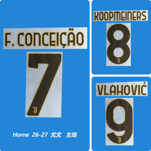 Football Idol Numbers 2026-27 Juventus Home F.CONCEICAO Football Jersey Number VLAHOVIC Team numbers and names