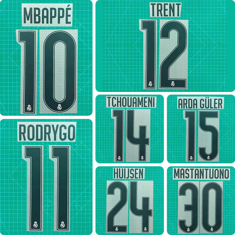 Football Idol Numbers 2026-27 Real Madrid Home MBAPPE Football Jersey Number RODRYGO Team numbers and names HUIJSEN