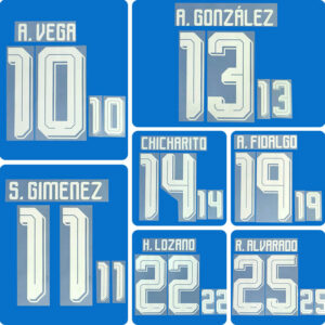 Football Idol Numbers 2026 Mexico Away II Football Jersey Number A.VEGA Team numbers and names S.GIMENEZ