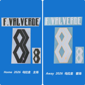 Football Idol Numbers 2026 Uruguay Home Football Jersey Number F.VALVERDE Team numbers and names