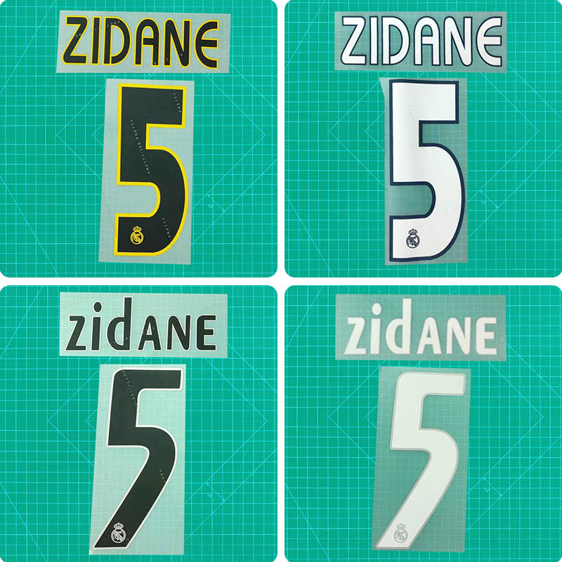 Retro Football Idol Numbers ZIDANE Football Jersey Number Real Madrid Team numbers and names