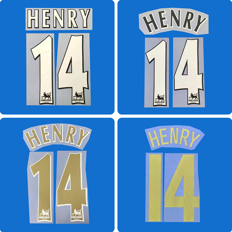 Retro jersey numbers Arsenal Football idol numbers HENRY Football jersey numbers and names