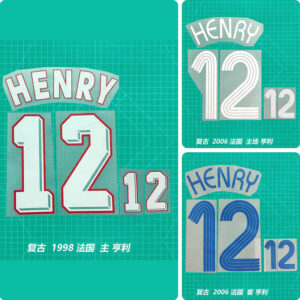 Retro jersey numbers France 2006 Football idol numbers HENRY Football jersey numbers and names