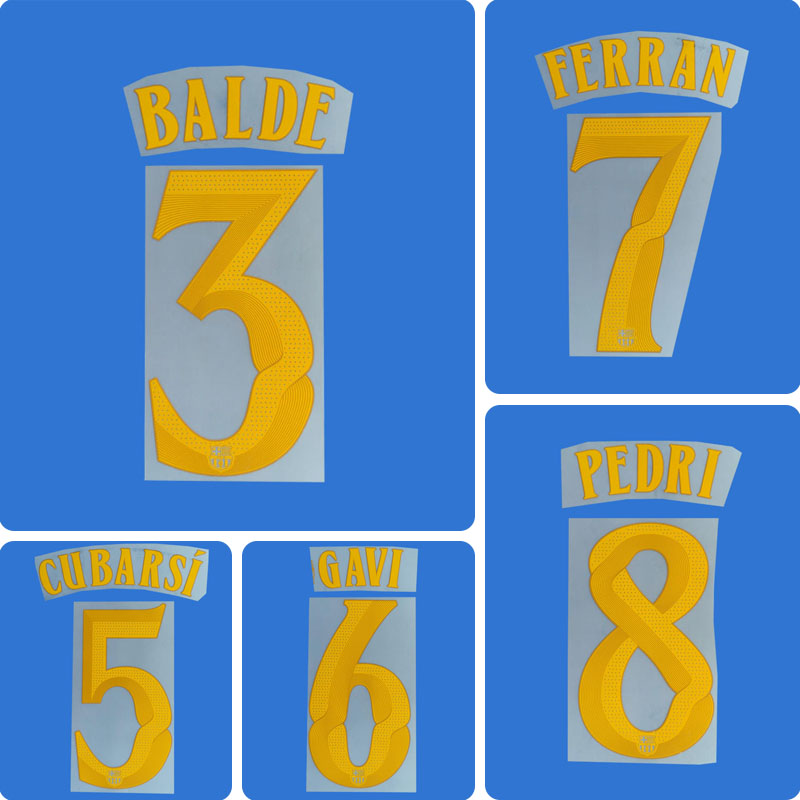 Football Idol Numbers 2026-27 Barcelona Home Football Jersey Number BALDE Team numbers and names PEDRI