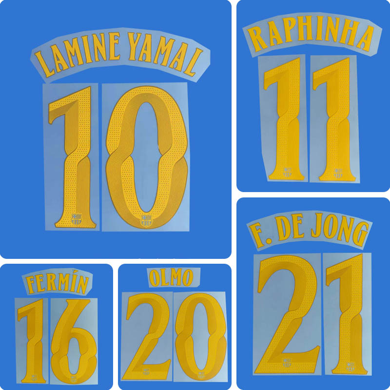 Football Idol Numbers 2026-27 Barcelona Home Football Jersey Number LAMINE YAMAL Team numbers and names RAPHINHA
