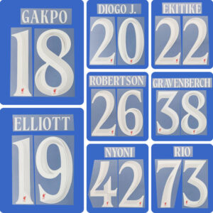 Football Idol Numbers 2026-27 Liverpool Home GAKPO Football Jersey Number ELLIOTT Team numbers and names RIO