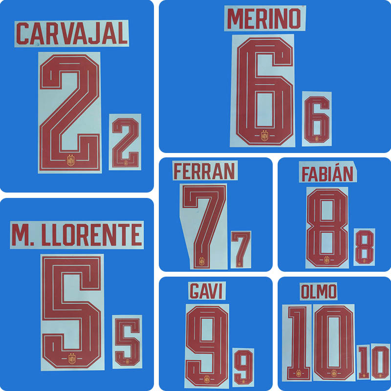 Football Idol Numbers 2026 World Cup Spain Away (2-star) CARVAJAL Football Jersey Number FERRAN Team numbers and names OLMO