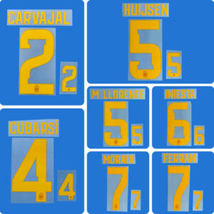 Football Idol Numbers 2026 World Cup Spain Home (2-star) CARVAJAL Football Jersey Number FERRAN Team numbers and names CUBARSI