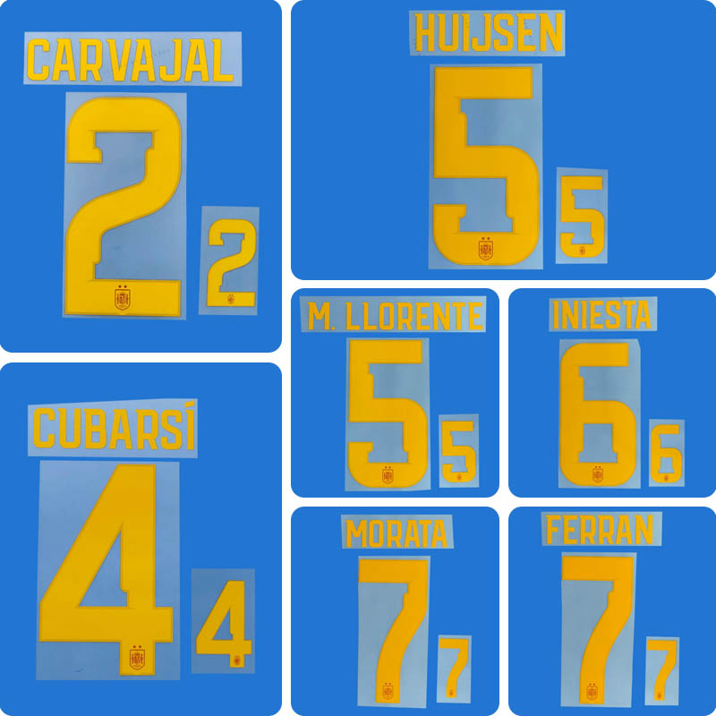 Football Idol Numbers 2026 World Cup Spain Home (2-star) CARVAJAL Football Jersey Number FERRAN Team numbers and names CUBARSI