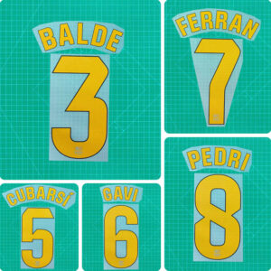 Football Idol Numbers 26-27 Barcelona Home Football Jersey Number CUBARSI Team numbers and names GAVI