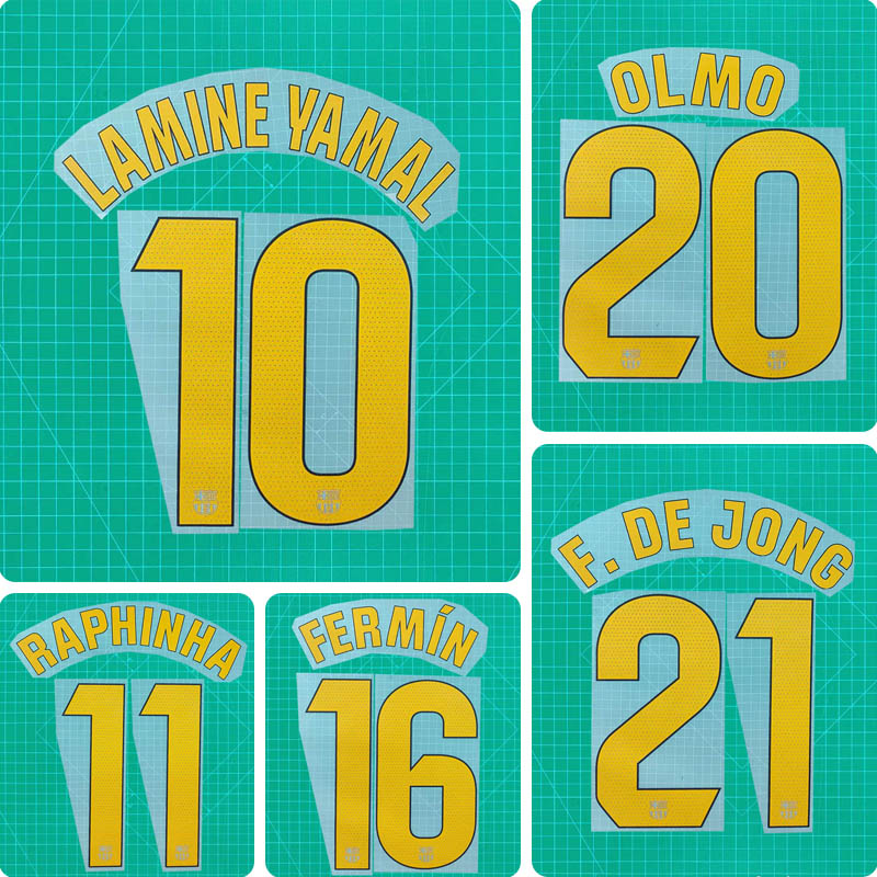 Football Idol Numbers 26-27 Barcelona Home Football Jersey Number FERMIN Team numbers and names OLMO