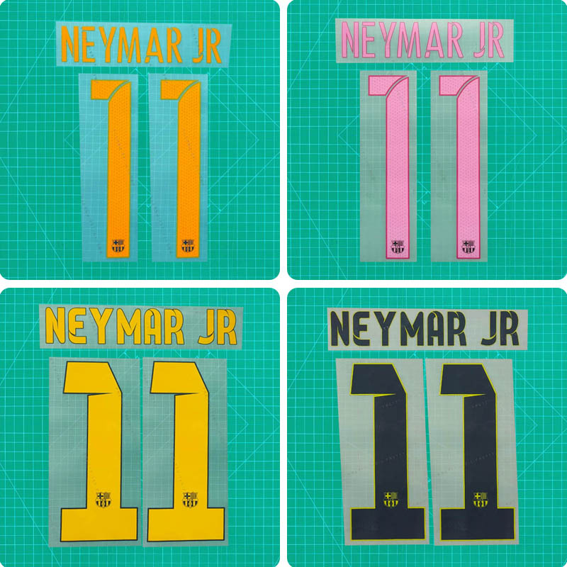 Retro jersey numbers Barcelona Football idol numbers NEYMAR JR Football jersey numbers and names