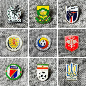 South Africa Football Badge Mexico Football Brooch Pendant Scotland Commemorative Badge Serbia