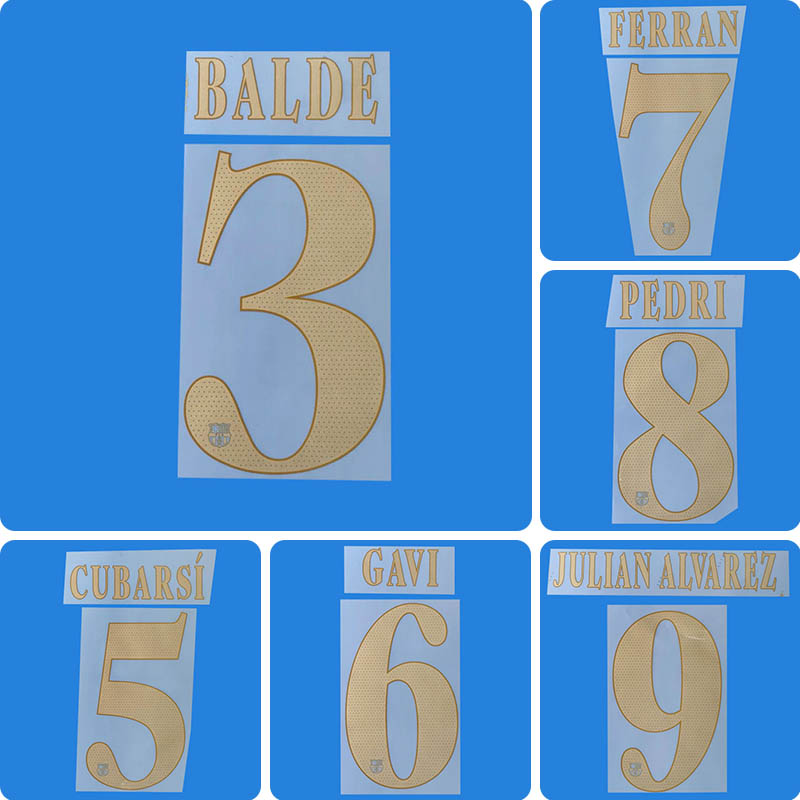 Football Idol Numbers 2026-27 Barcelona Away Football Jersey Number BALDE Team numbers and names FERRAN