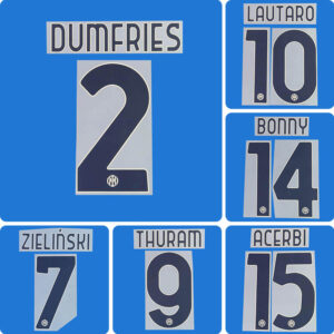 Football Idol Numbers 2026-27 Inter Milan Away Football Jersey Number THURAM Team numbers and names LAUTARO