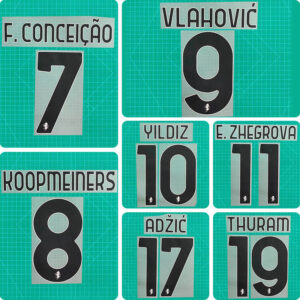 Football Idol Numbers 2026-27 Juventus Away Football Jersey Number VLAHOVIC Team numbers and names YILDIZ