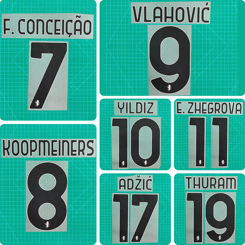Football Idol Numbers 2026-27 Juventus Away Football Jersey Number VLAHOVIC Team numbers and names YILDIZ