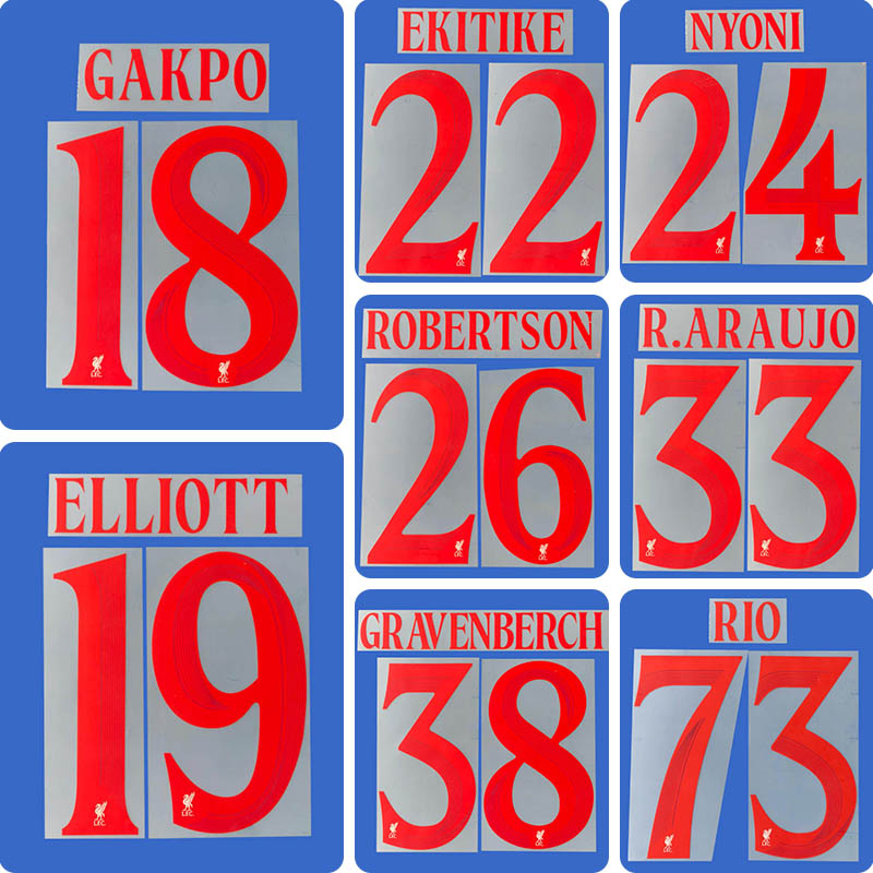 Football Idol Numbers 2026-27 Liverpool Away GAKPO Football Jersey Number NYONI Team numbers and names RIO