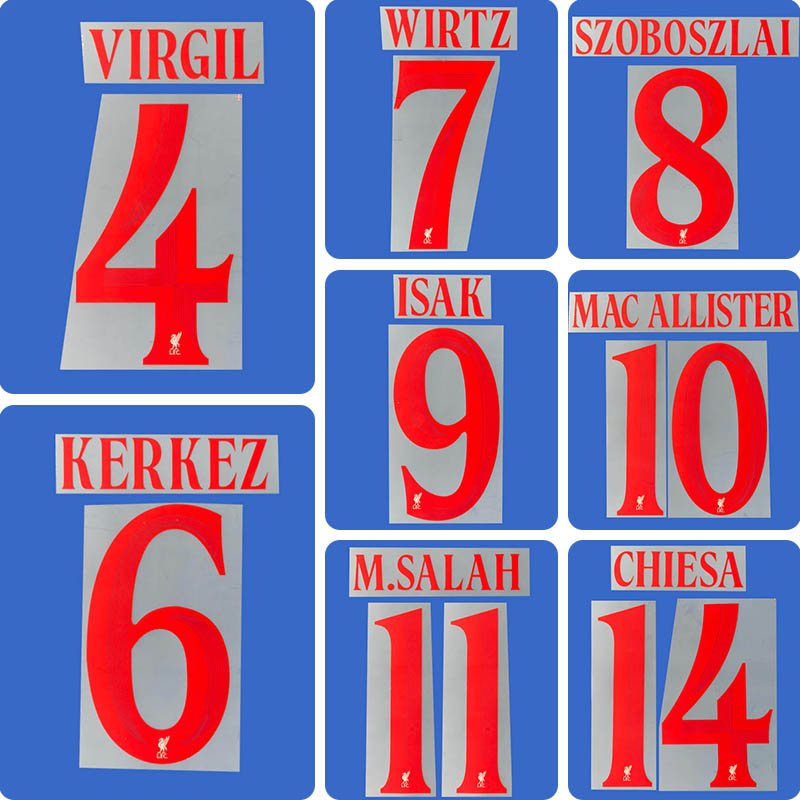Football Idol Numbers 2026-27 Liverpool Away ISAK Football Jersey Number M.SALAH Team numbers and names MAC ALLISTER
