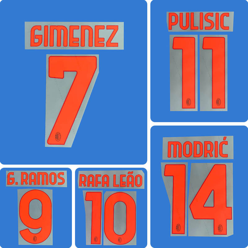 Football Idol Numbers 26-27 AC Milan Away II Football Jersey Number RAFA LEAO Team numbers and names MODRIC