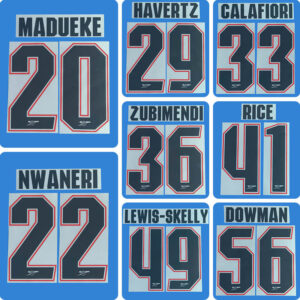 Football Idol Numbers 26-27 Arsenal Away MADUEKE Football Jersey Number HAVERTZ Team numbers and names DOWMAN
