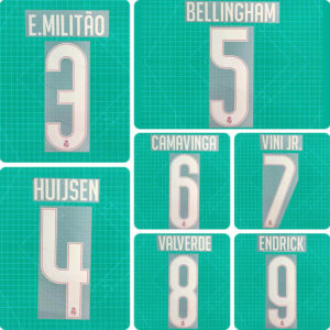 Football Idol Numbers 26-27 Real Madrid Away II Football Jersey Number BELLINGHAM Team numbers and names VINI JR